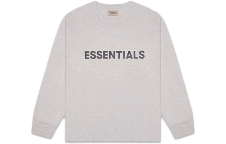 Футболка Fear of God Essentials Long FW20 Sleeve Tee Dark Heather Oatmeal T - изображение 1