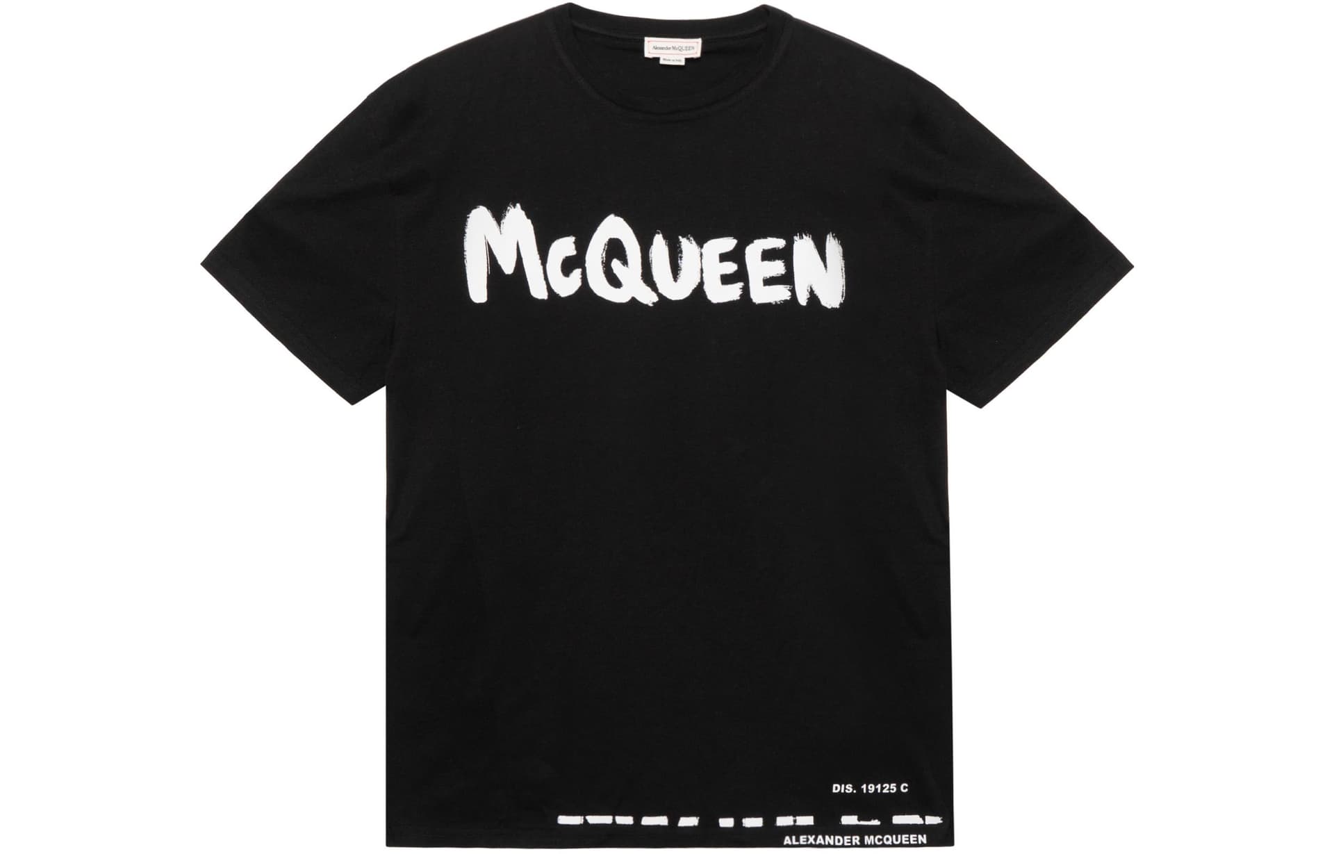 Футболка Alexander McQueen Letter Print T-Shirt Black