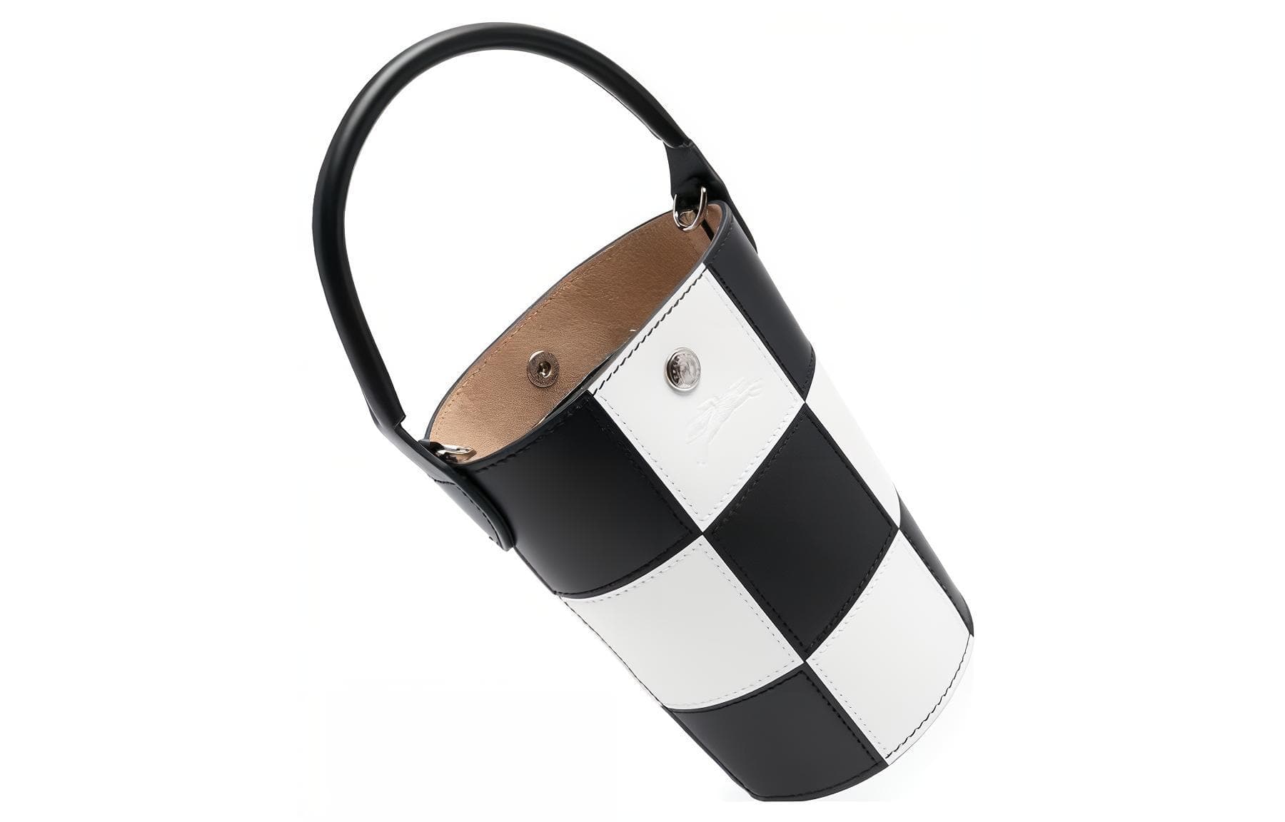 Сумка LONGCHAMP Épure Телячья кожа Ведрообразная сумка Сумка Сумка через плечо Сумка через плечо Мини Женский Черный Белый - изображение 2