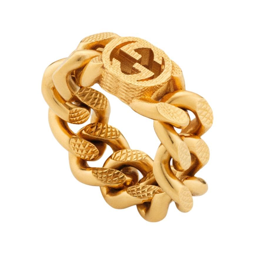 Кольцо GUCCI INTERLOCKING Кольца Женские Золото - изображение 3