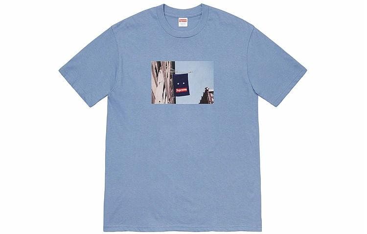 Футболка Supreme Banner Tee Blue Grey - изображение 1