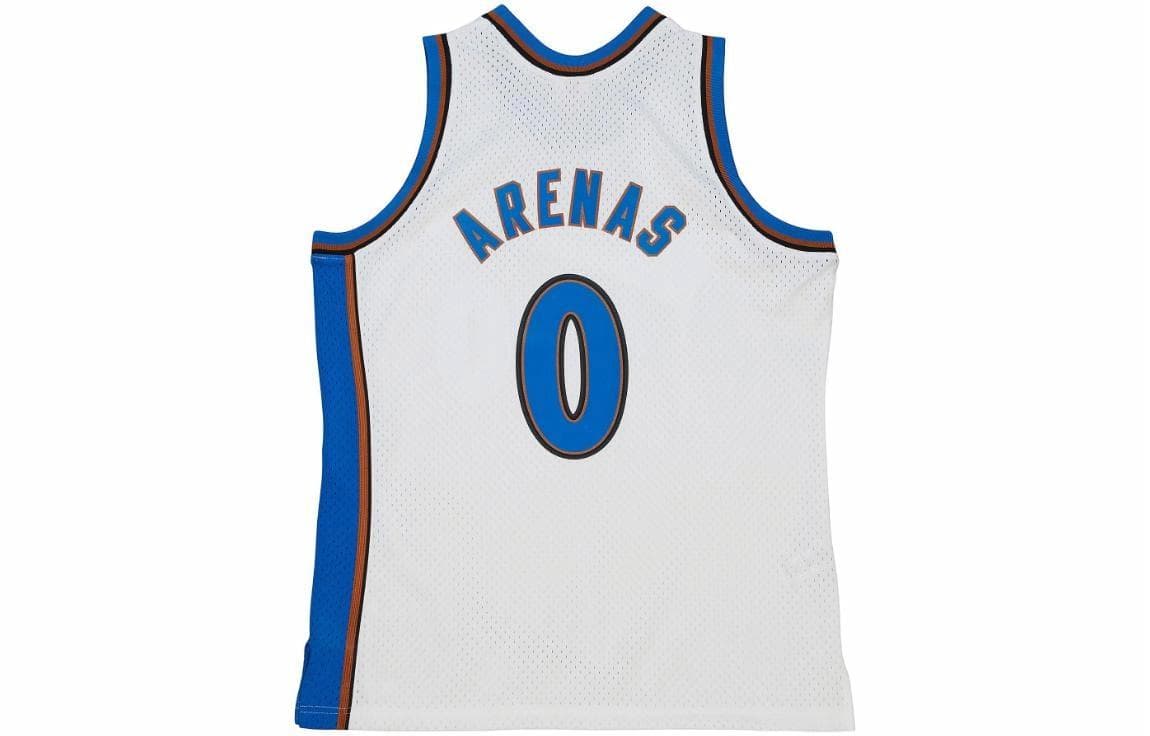 Баскетбольная майка Mitchell Ness Swingman Gilbert Arenas Washington Wizards White 2004-05 Jersey - изображение 2