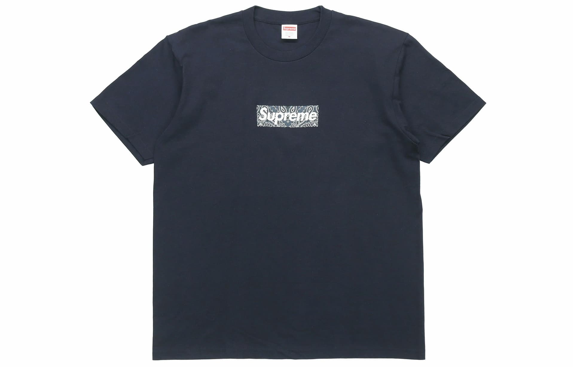 Футболка Supreme Bandana Box Logo Tee Navy - изображение 1