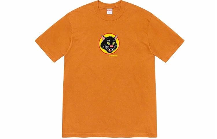 Футболка Supreme Black Cat Tee Orange - изображение 1
