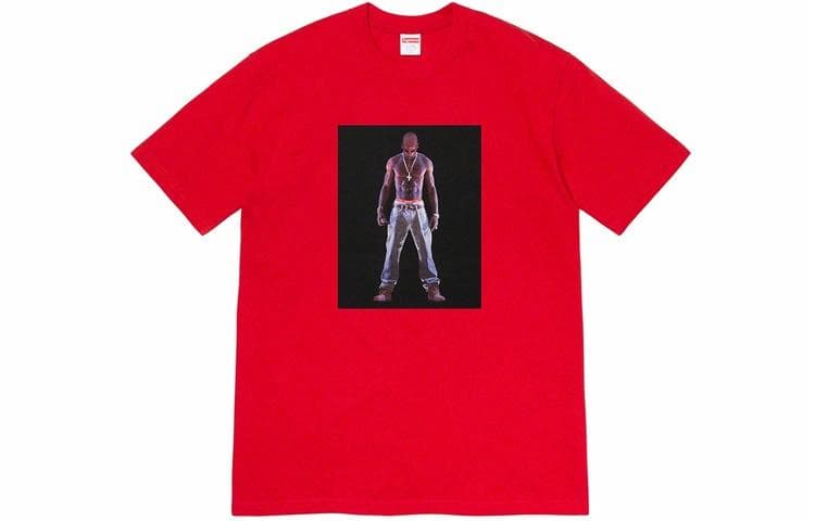 Футболка Supreme Tupac Hologram Tee Red - изображение 1