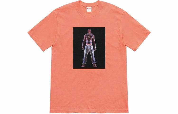 Футболка Supreme Tupac Hologram Tee Neon Orange - изображение 1