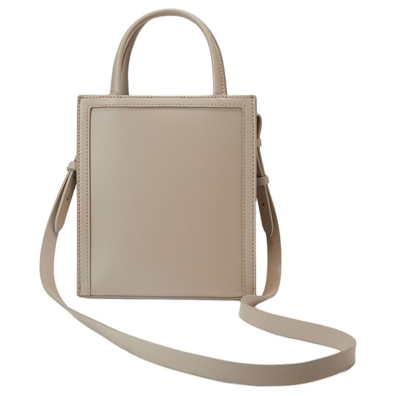 Сумка CHARLES&KEITH Однотонный минималистичный универсальный искусственная кожа сумка-тоут для покупок через плечо маленький женский тауповый - изображение 3