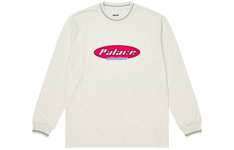 Кофта PALACE FW21 Skates Dominates Longsleeve Light Gery Marl LogoT - изображение 1
