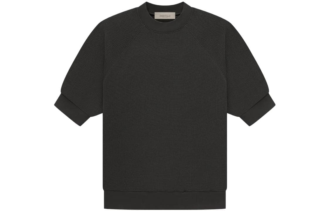 Кофта Fear of God Essentials SS23 Ss Waffle Sweatshirt Off Black T - изображение 1