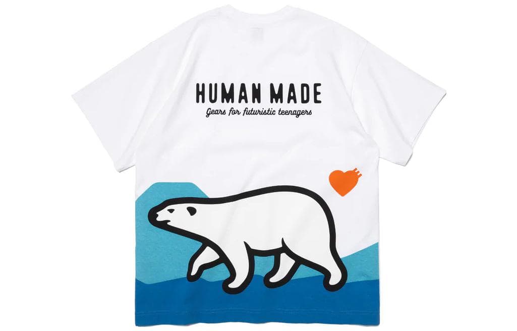 Футболка HUMAN MADE Camping Series Polar Bear Logo Tee
