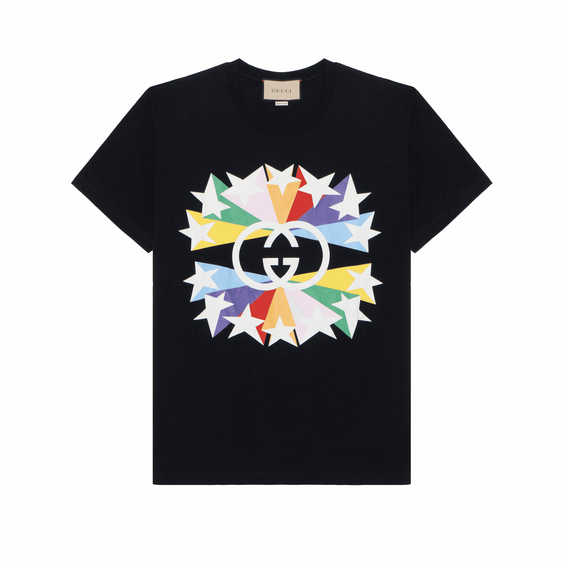 Футболка Gucci Interlocking G Star Logo T-Shirt Black