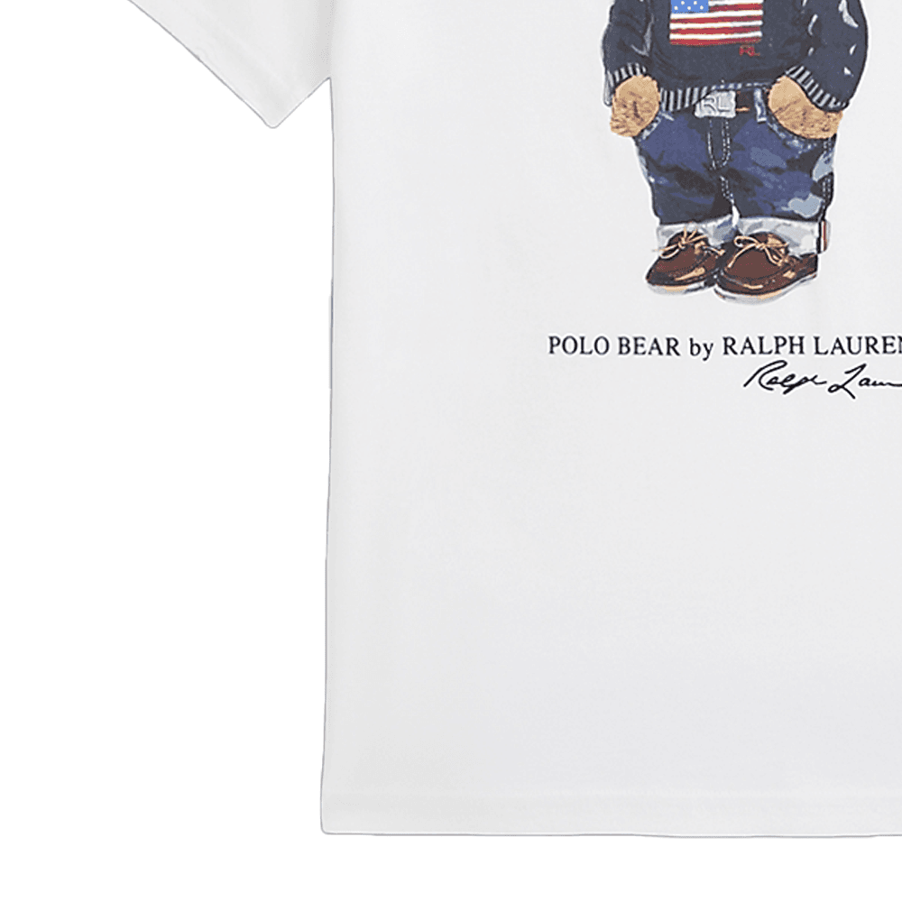Футболка Polo Ralph Lauren Polo Bear T-Рубашка Стандартная Белая Подростковая - изображение 5