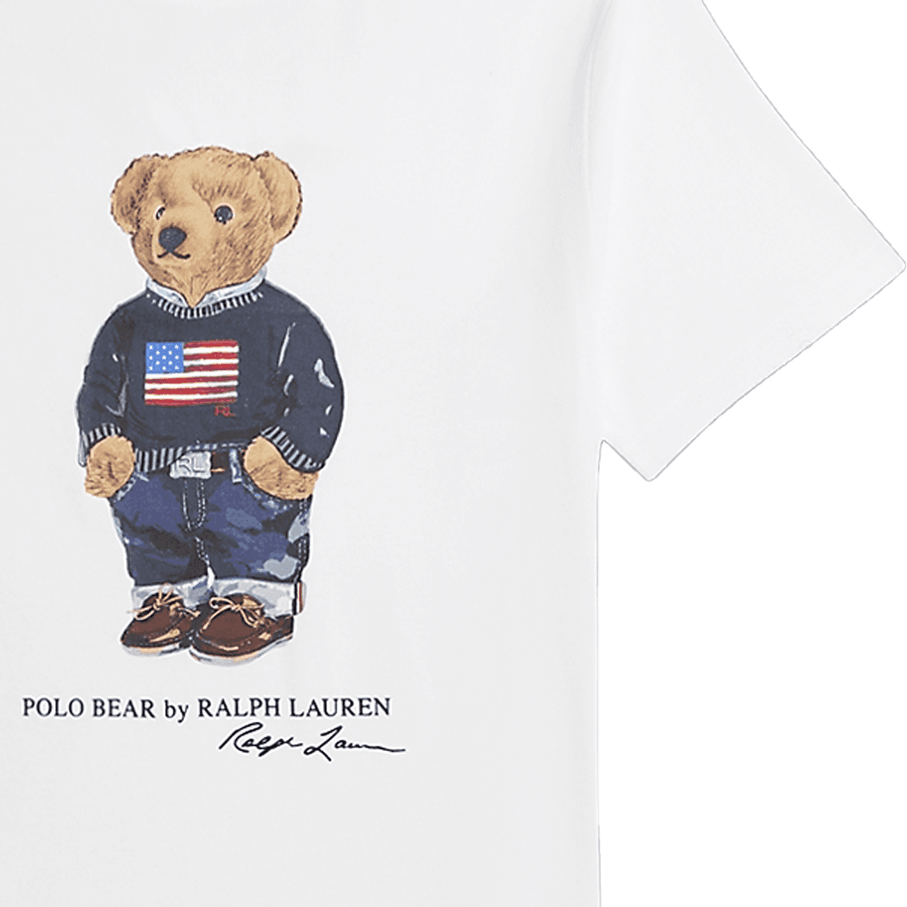 Футболка Polo Ralph Lauren Polo Bear T-Рубашка Стандартная Белая Подростковая - изображение 4