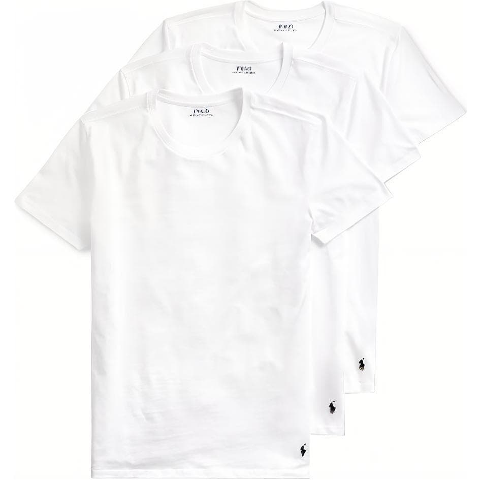 Футболка Polo Ralph Lauren SS23 T-Shirt Мужской 3 Пачка Белый - изображение 1