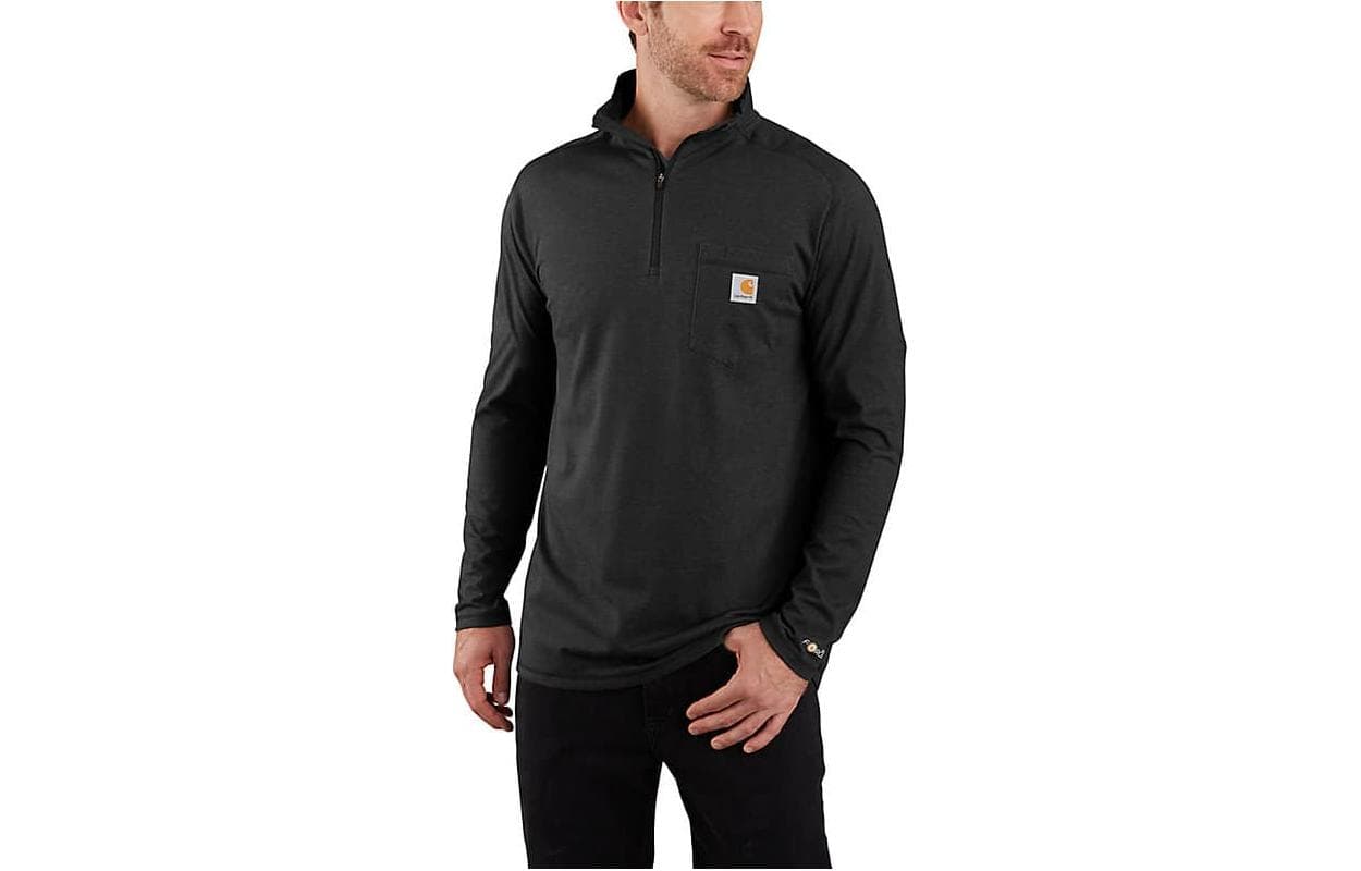 Кофта Carhartt 104255 CARHARTT FORCEMIDWEIGHT LONG-SLEEVE QUARTER-ZIP MOCK-NECK T-SHIRT T RELAXED FIT - изображение 1