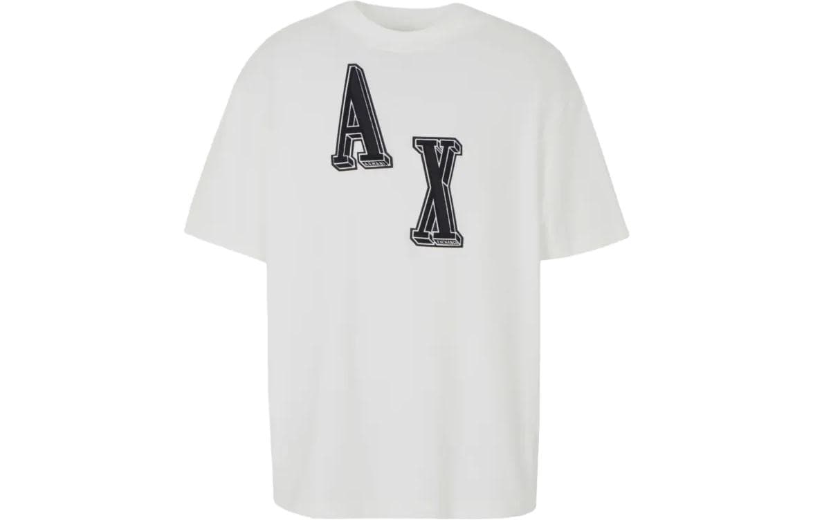 Футболка ARMANI EXCHANGE Белая Мужская Футболка - изображение 1