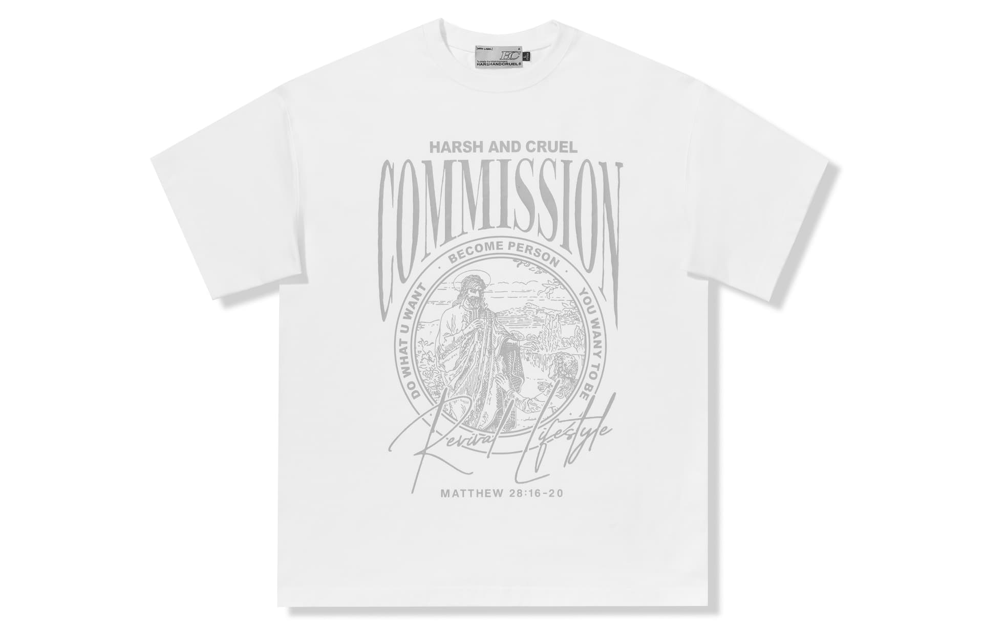 Футболка HARSH AND CRUEL Retro Letter Print Loose T-Shirt - изображение 1