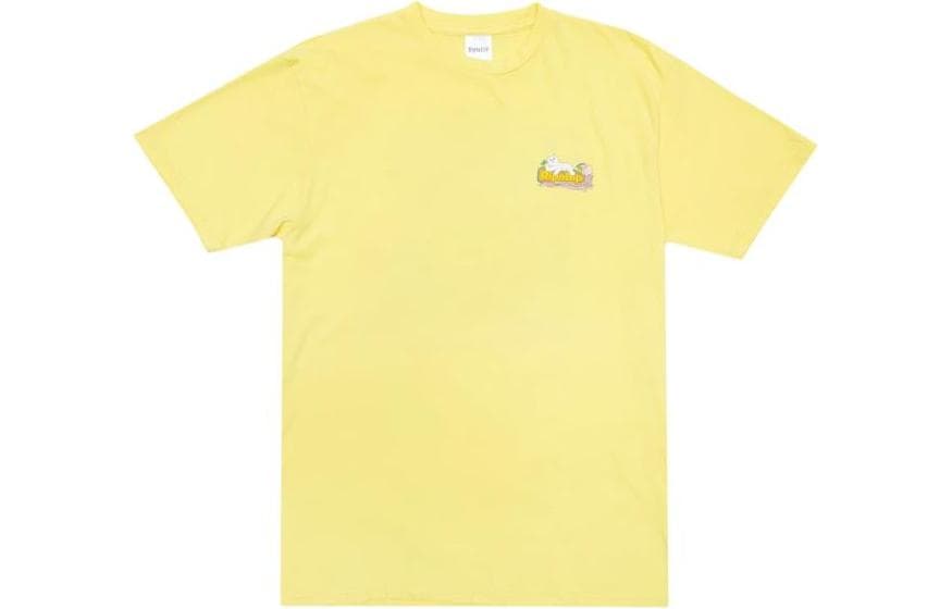 Футболка RIPNDIP совместная брендированная Желтая Мужская T-рубашка - изображение 1