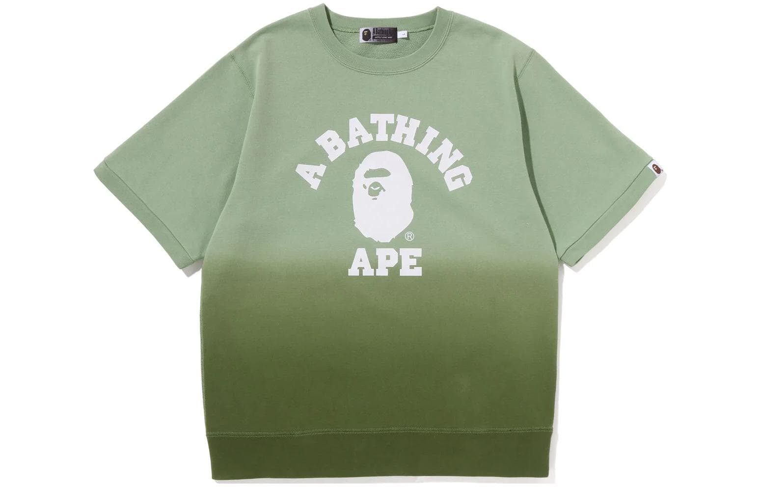 Футболка BAPE College Gradation Short Sleeve Sweat Crewneck T - изображение 1