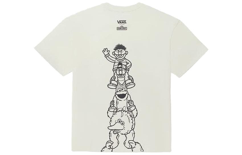 Футболка Vans X SESAME STREET T Рубашка Унисекс Экрю - изображение 1