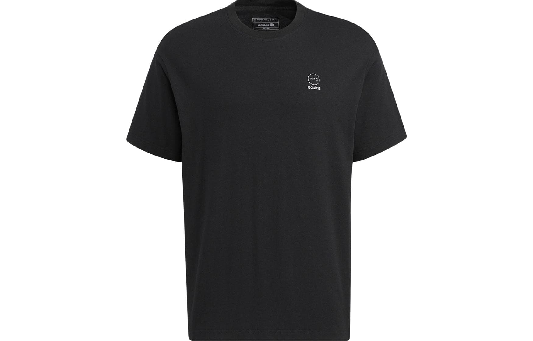 Футболка ADIDAS NEO Мужские Черные T-рубашки - изображение 1
