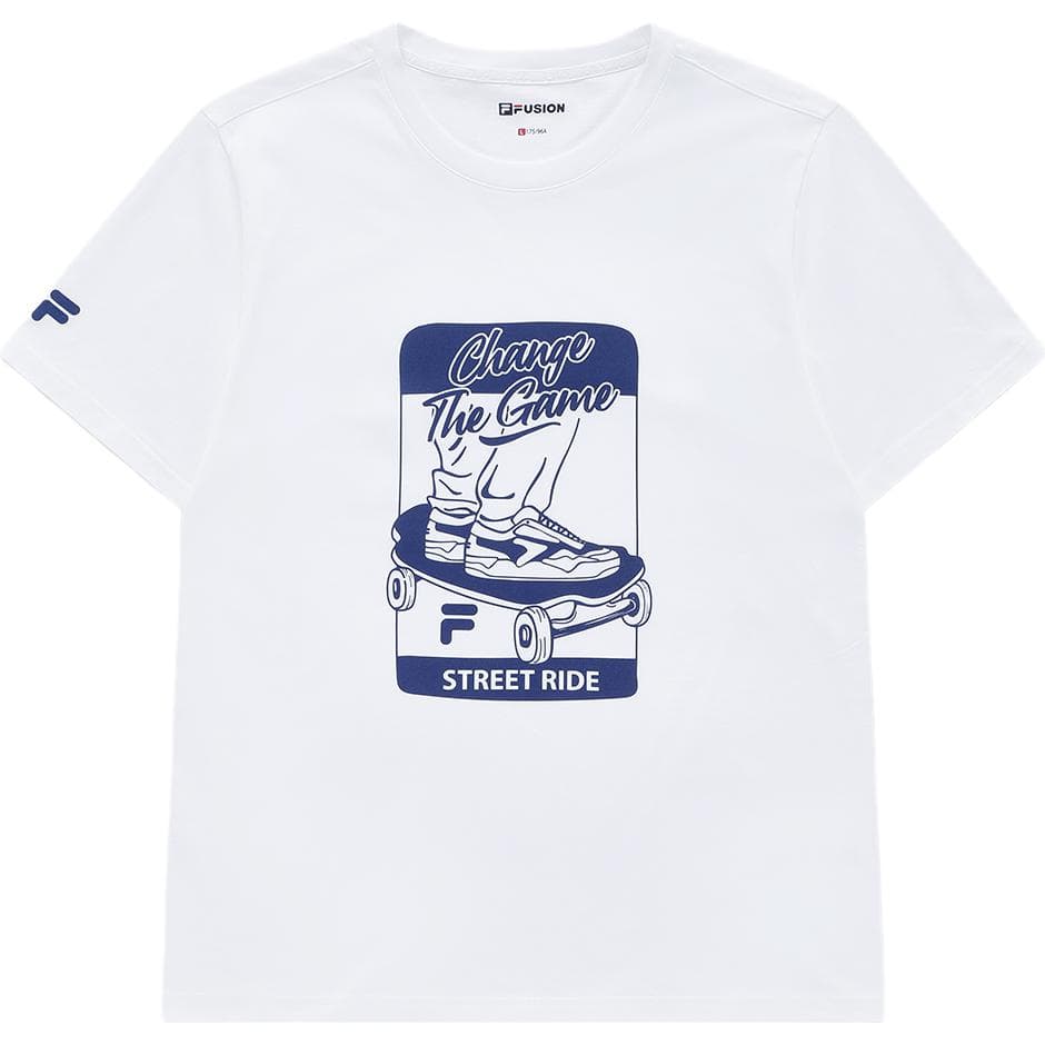 Футболка FILA FUSION Комплект Magic Цветочный с рукавом T-Shirt Мужской Стандартный Белый - изображение 1