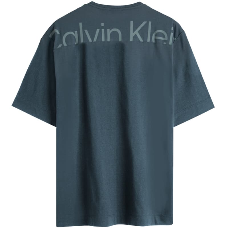 Футболка Calvin Klein T-рубашка мужская серая и синяя - изображение 1