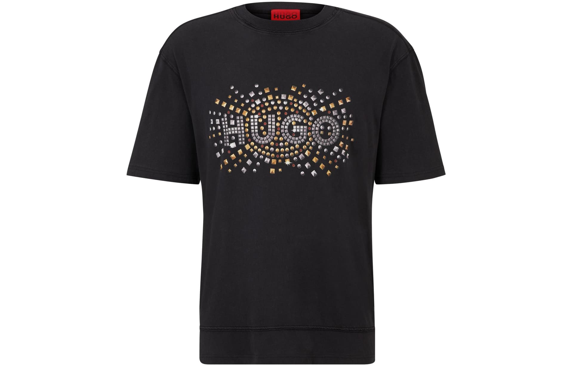 Футболка HUGO BOSS Cotton-Jersey T-Shirt With Stud-Effect Artwork T - изображение 1