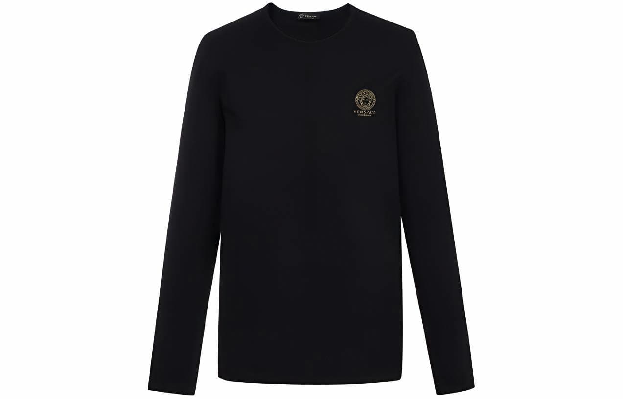 Кофта Versace Logo Crewneck Long Sleeve Tee Black