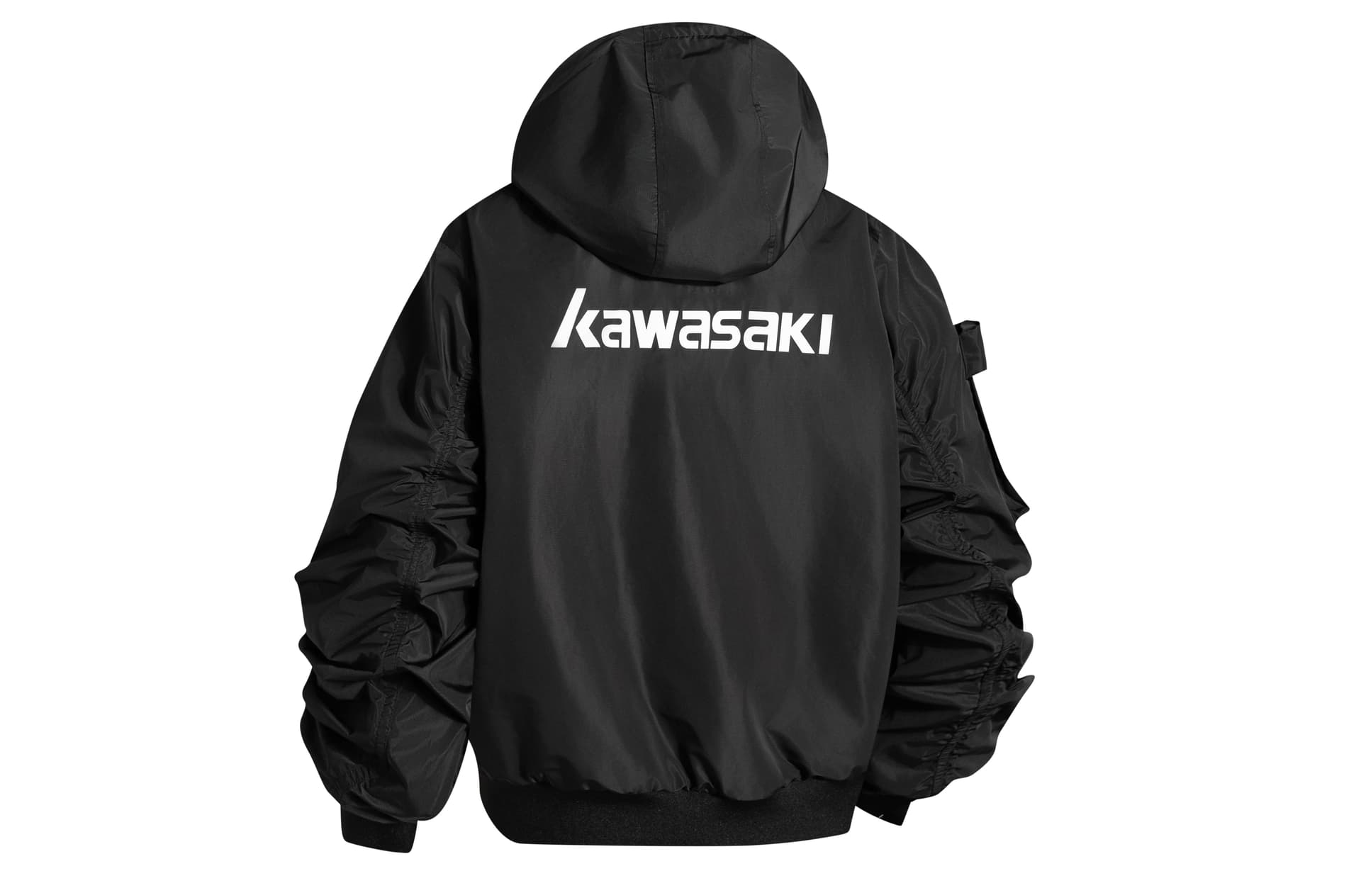 Куртка Kawasaki Американский роскошная уличная одежда однотонный брендовый ветрозащитный и водонепроницаемый байкерская повседневный свободный с капюшоном молния двусторонний пилот куртка унисекс - изображение 2