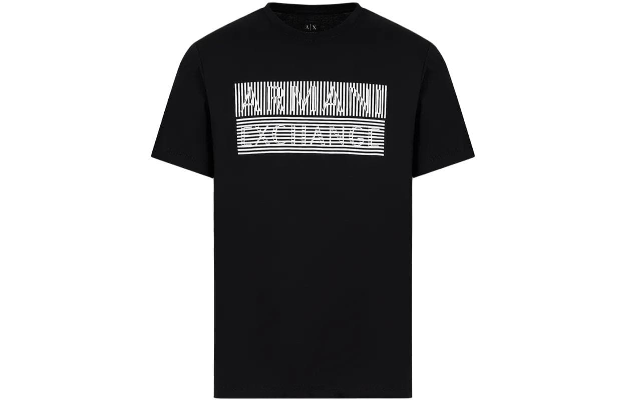 Футболка ARMANI EXCHANGE FW23 Sustainability Values Slim Fit Organic Jersey Cotton Logo Lettering T-Shirt T - изображение 1