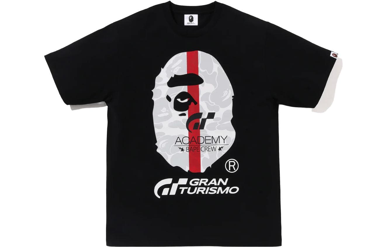 Футболка A BATHING APE BAPE X GRAN TURISMO Черные Мужские Рубашки - изображение 1