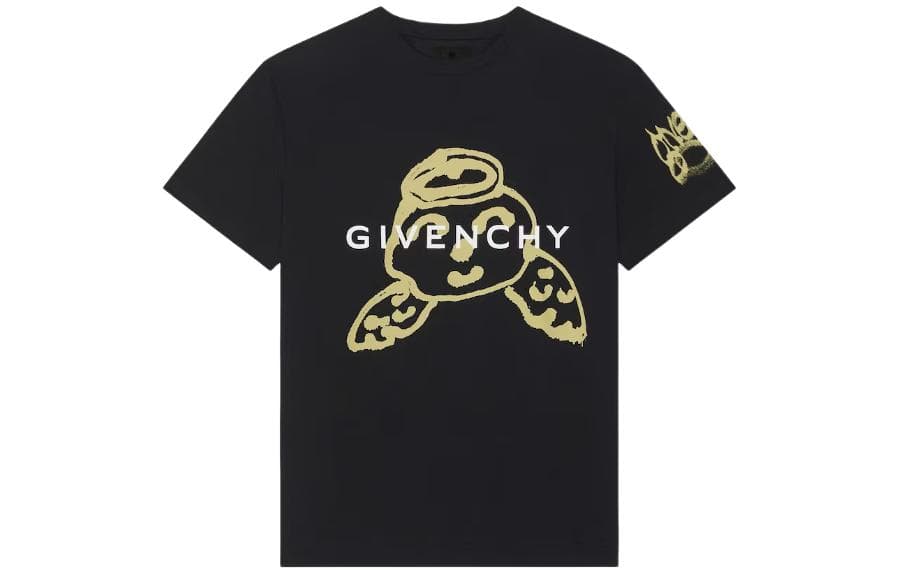 Футболка GIVENCHY Oversized T-shirt In Cotton With Givenchy Angel Print T - изображение 1