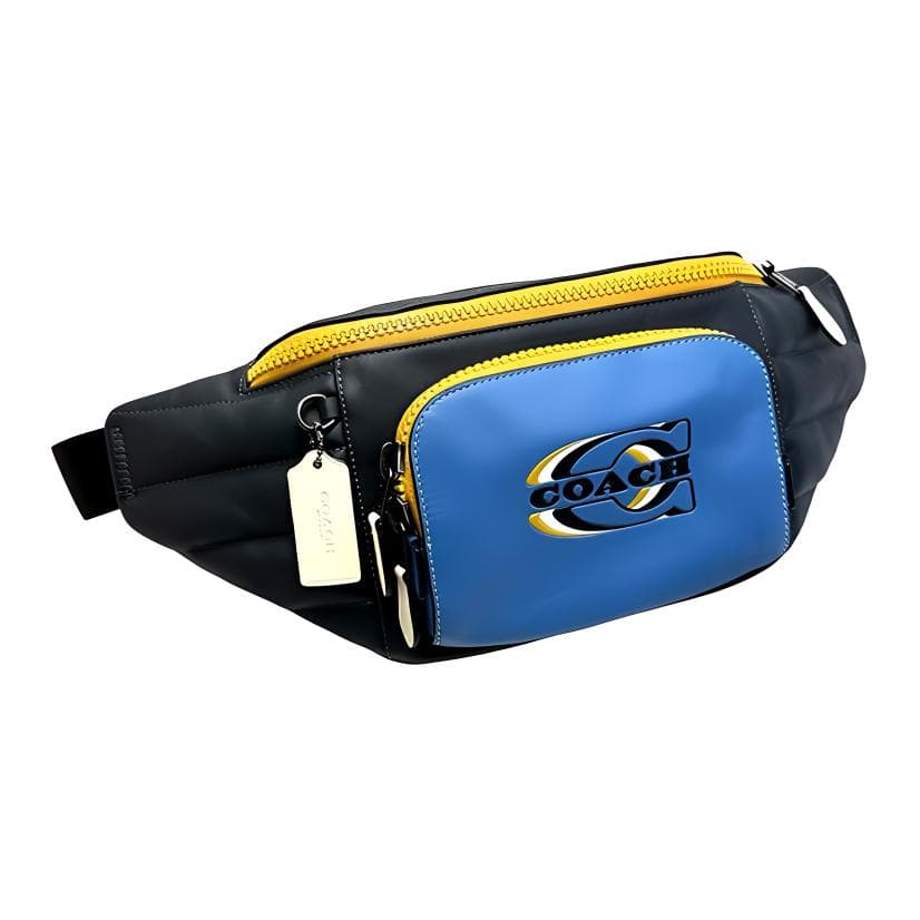 Поясная сумка Coach Belt 41 Quilted Logo Bag Blue - изображение 2