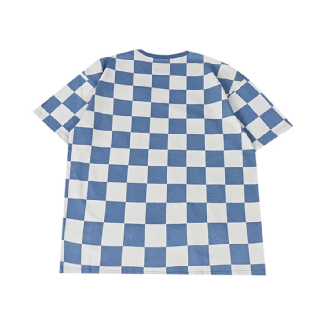 Футболка Vans T-Shirt Мужская Синяя Шахматный Узор - изображение 2