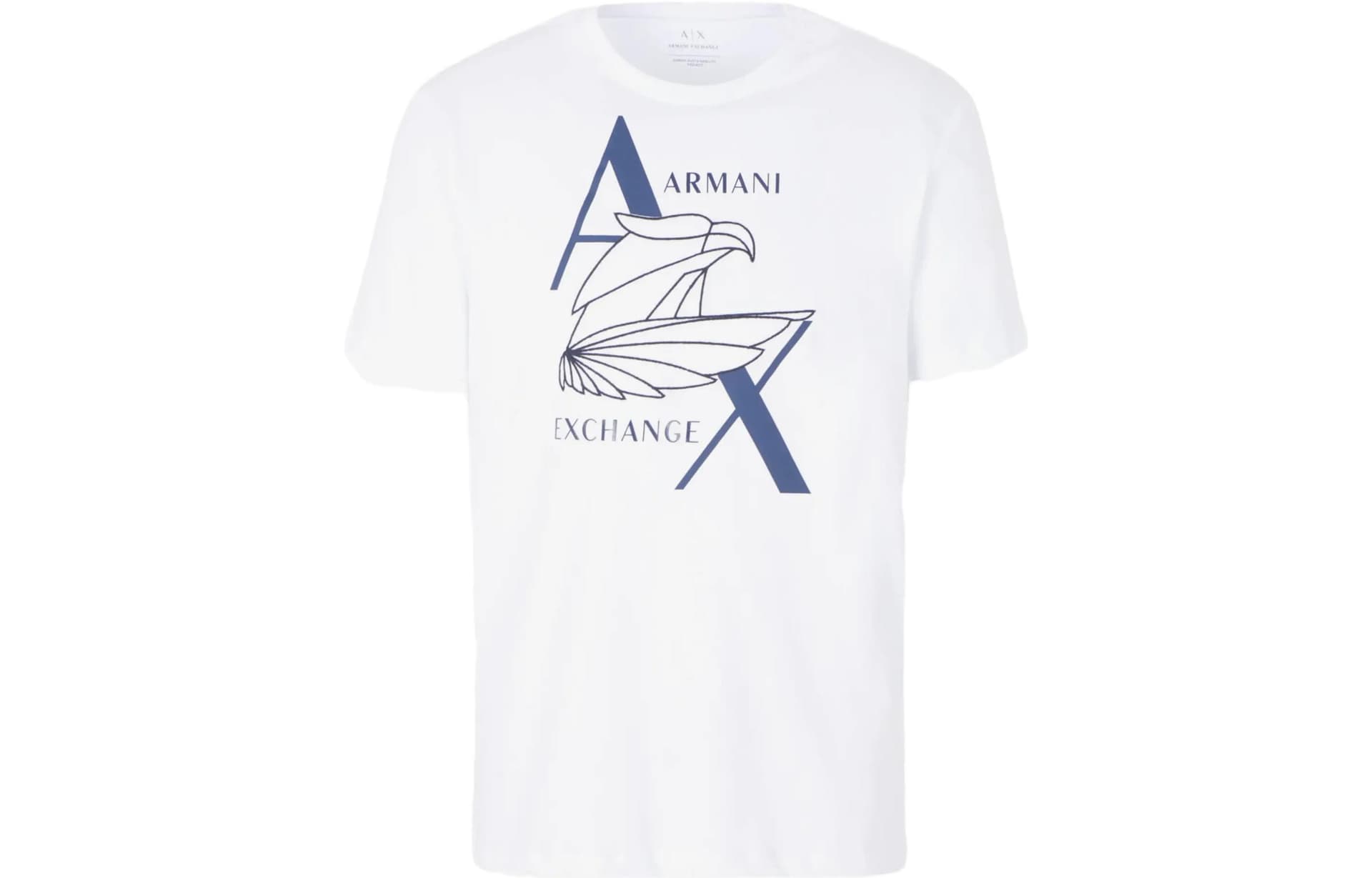 Футболка ARMANI EXCHANGE Белая Мужская Футболка - изображение 1
