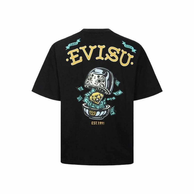 Футболка EVISU SS24 Diamond Daruma Print T-Shirt
