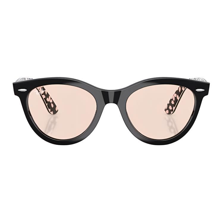 Солнцезащитные очки RayBan Пластиковая оправа ОВАЛЬНЫЕ СОНЦЕЗАЩИТНЫЕ ОКЛАДЫ Унисекс Черный - изображение 2