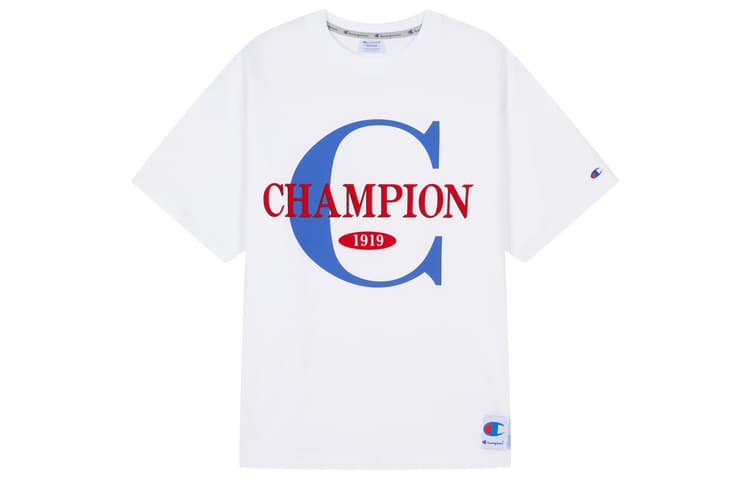 Футболка Champion ACTION STYLE SS24 Футболка с флокированным логотипом C и контрастным принтом, повседневная, унисекс, версия для Японии - изображение 1