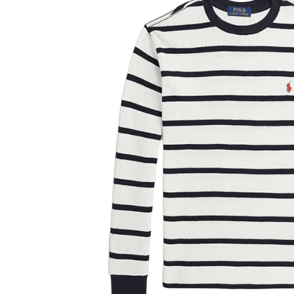 Polo Ralph Lauren FW24 Толстовка с круглым вырезом полосатый с длинными рукавами в стиле худи классическая версия - изображение 3