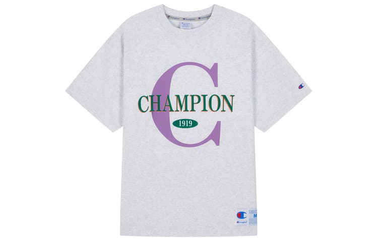 Футболка Champion ACTION STYLE SS24 Футболка с флокированным логотипом C и контрастным принтом, повседневная, унисекс, версия для Японии - изображение 5