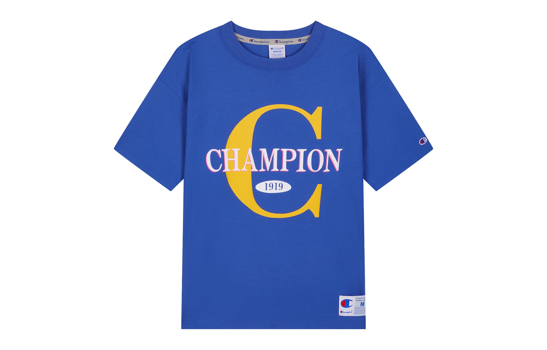 Футболка Champion ACTION STYLE SS24 Футболка с флокированным логотипом C и контрастным принтом, повседневная, унисекс, версия для Японии - изображение 7