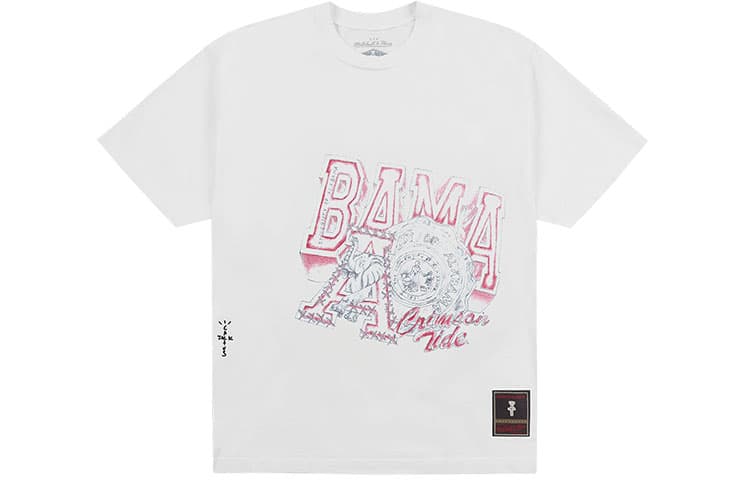 Футболка Travis Scott x Mitchell Ness UNIVERSITY OF ALABAMA LOGO SS24 T - изображение 1
