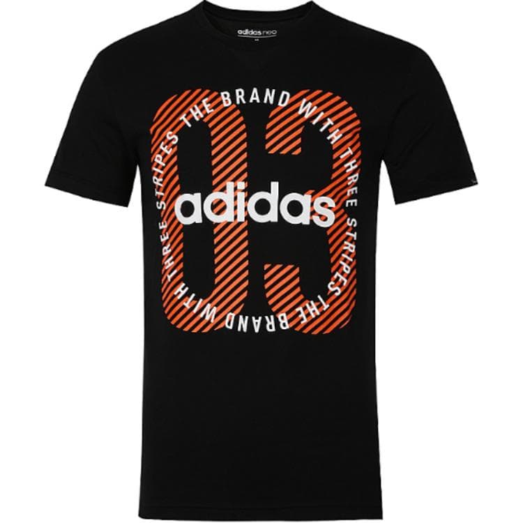 Футболка Adidas Neo Черные Мужские T-рубашки - изображение 1
