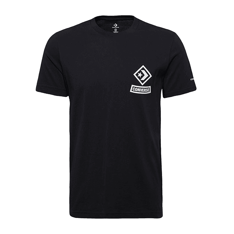 Футболка Converse T-shirt with logo print and round neck short sleeve Mens Black - изображение 1
