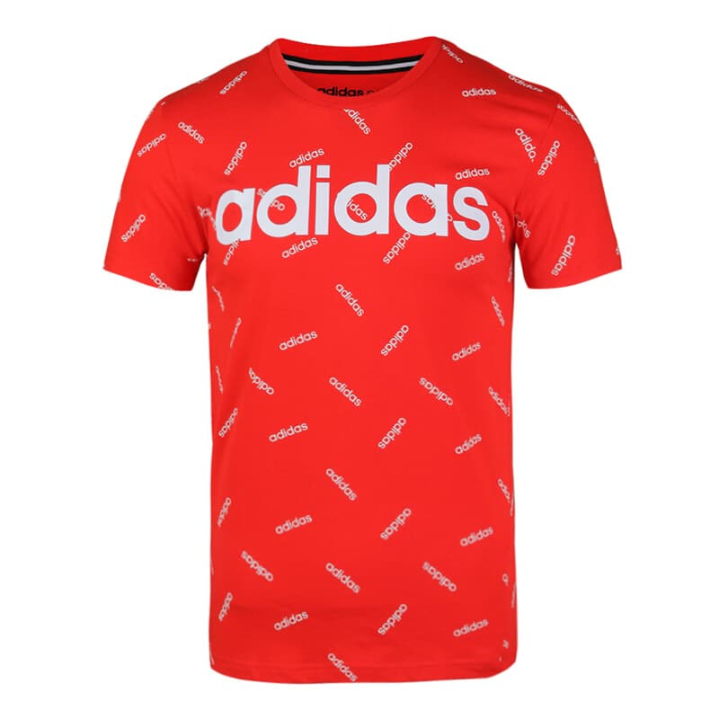 Футболка Adidas Neo T Рубашка Мужская Активная Красная - изображение 1