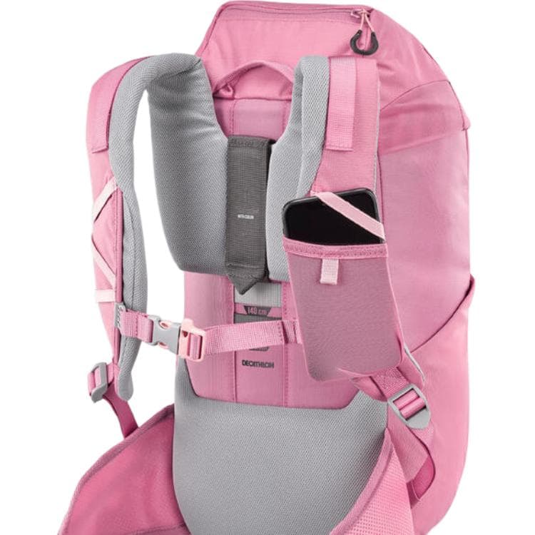 DECATHLON MH500 18L Альпинистский рюкзак для активного отдыха сумка полиэстер темно-розовый детская - изображение 5
