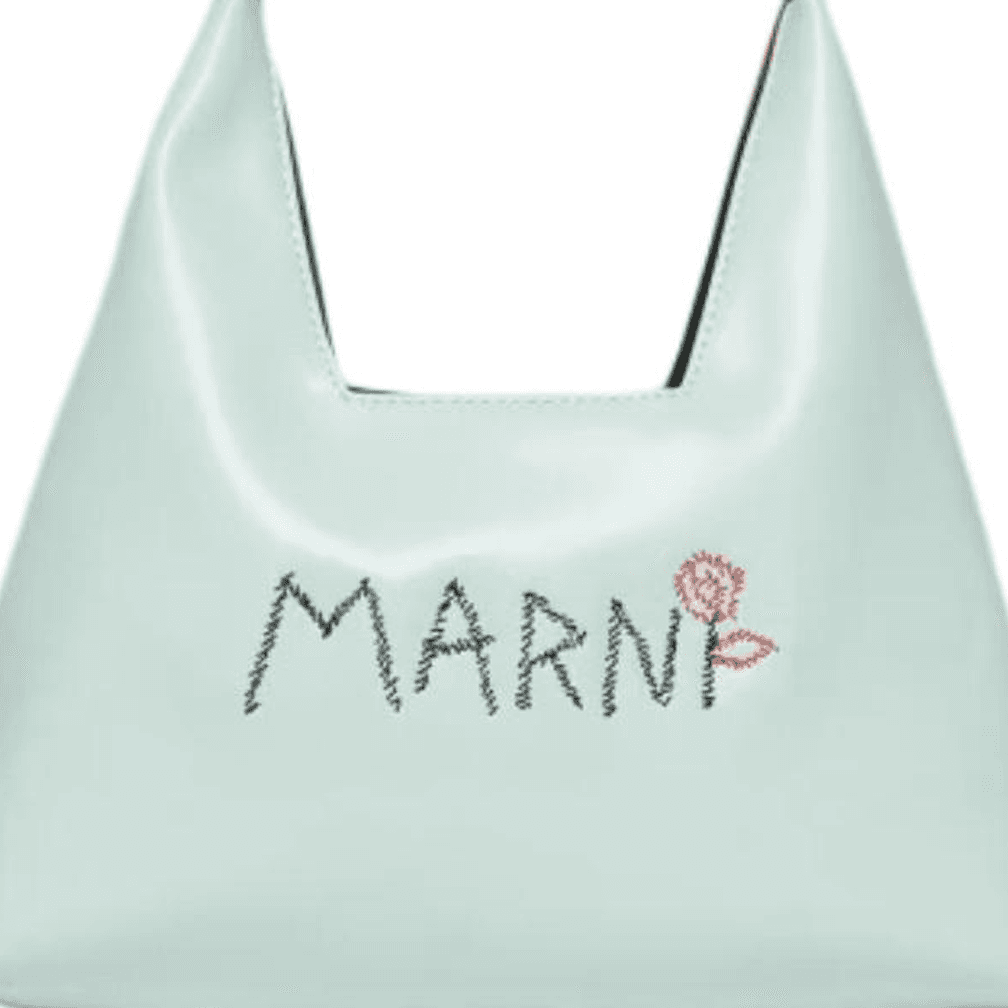 MARNI Ромб Синтетическая кожа Сумка Женская Синяя и Коричневая - изображение 5