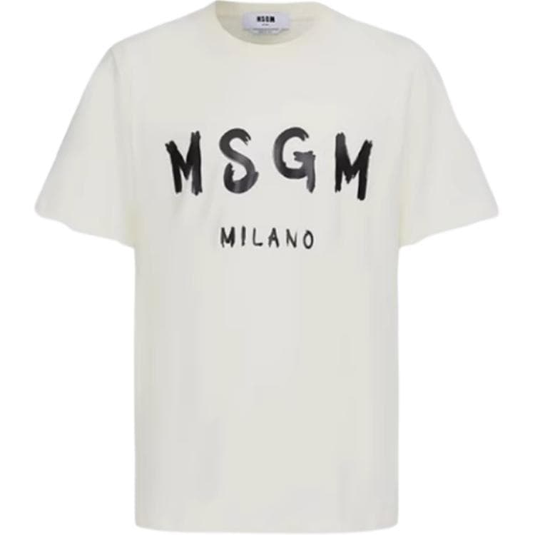 Футболка MSGM Айвори Мужская T-Рубашка - изображение 1