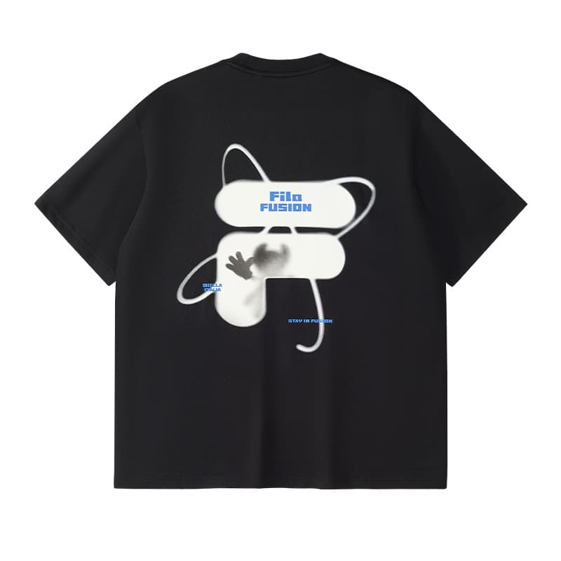 Футболка FILA FUSION FOB T Рубашка Унисекс Глубокий Черный - изображение 2